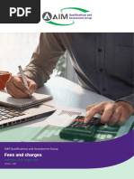 AIM Fees and Charges 2025/26 | PDF | Educational Stages