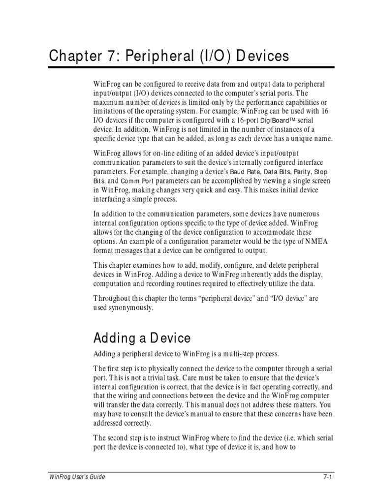 WFUG 07 - Peripheral I - O Devices | PDF | Input/Output | Parameter ...