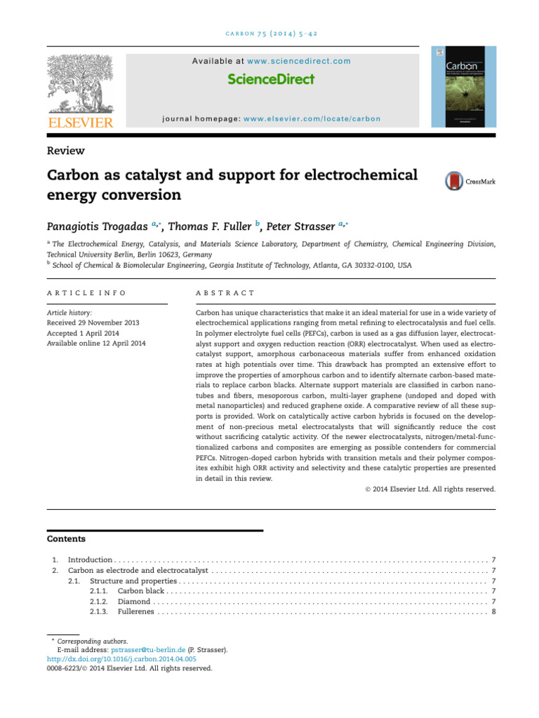 Carbon Catalysts for Electrochemical Energy | PDF | Carbon Nanotube ...