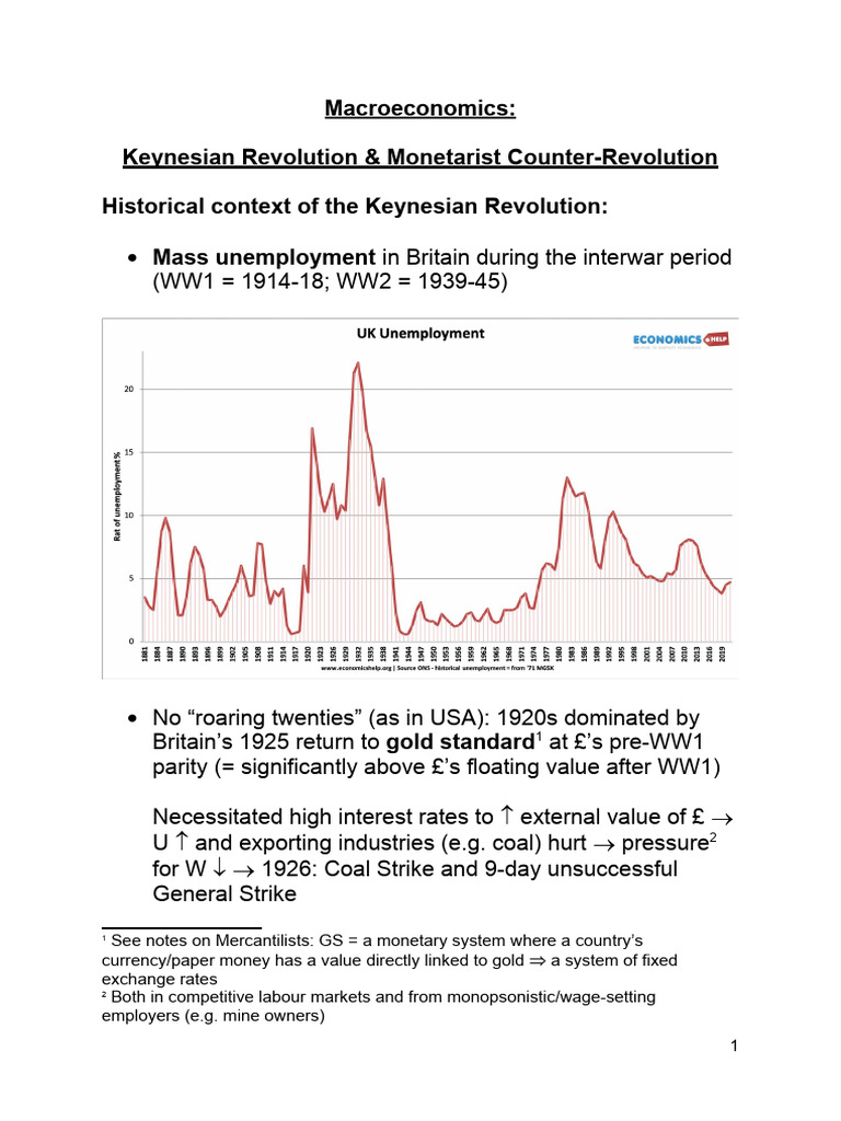 Keynesian vs Monetarist Economics Explained | PDF | Inflation ...