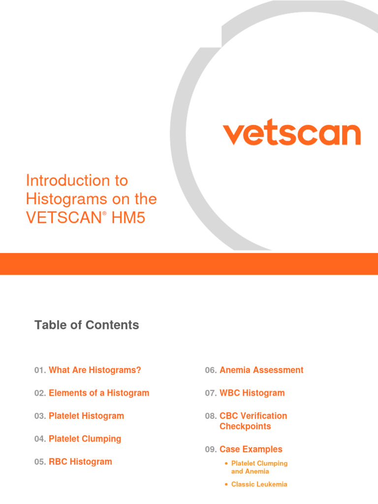 VETSCAN HM5 Histogram Interpretation Guide | PDF | Anemia | Blood