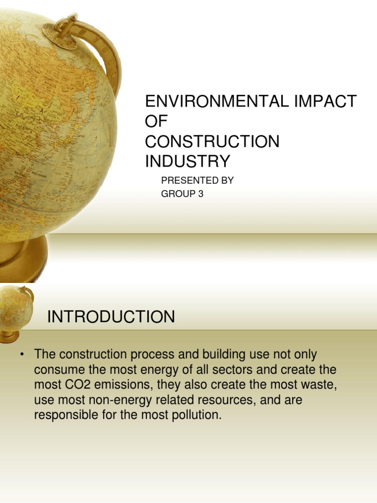 Environmental Impact of Construction Industry | PDF | Sustainability ...