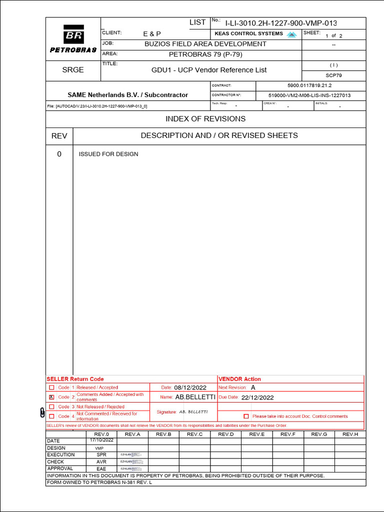 Gdu Vendor Ref List Rev A | PDF