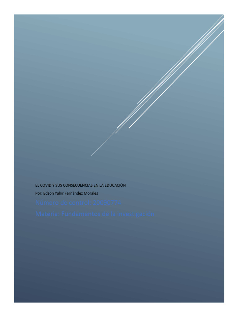 El Covid y Sus Consecuencias en La Educación | PDF | Ciencias sociales