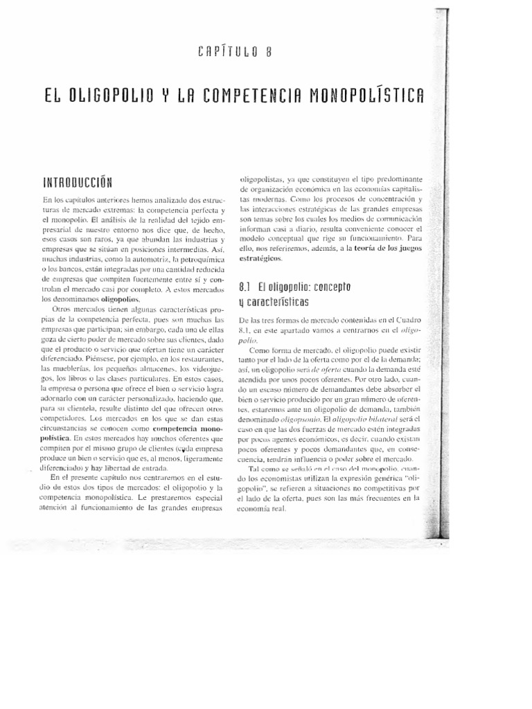 Monchon y Becker Parte 4 | PDF | Oligopolio | Mercado (economía)