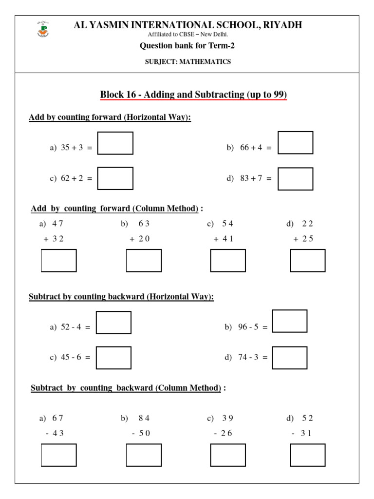 Term-2 Mathematics Question Bank | PDF | Rupee
