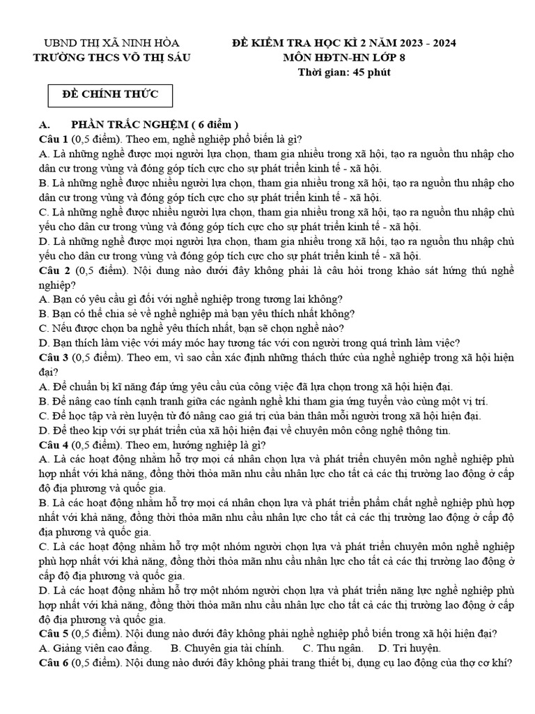 De Thi Hk 2 Hdtn 8 Ctst Pdf