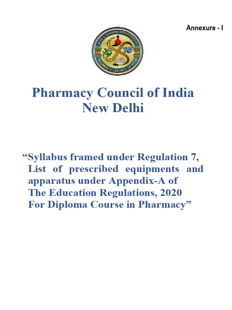 Mgr University Pharmacy Syllabus