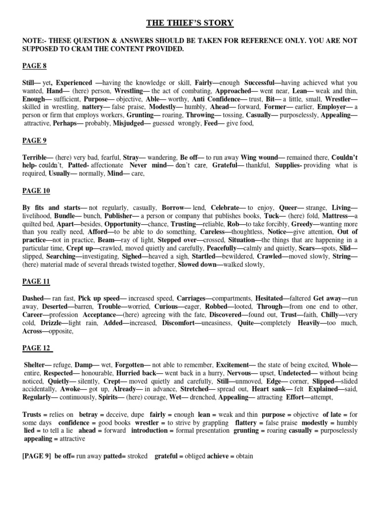 2assignment 15 55 2019THE THIEFS STORY Download Free PDF Theft