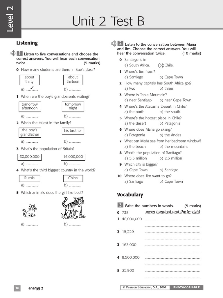 Unit 2 Test B | PDF | Chile | Earth Sciences