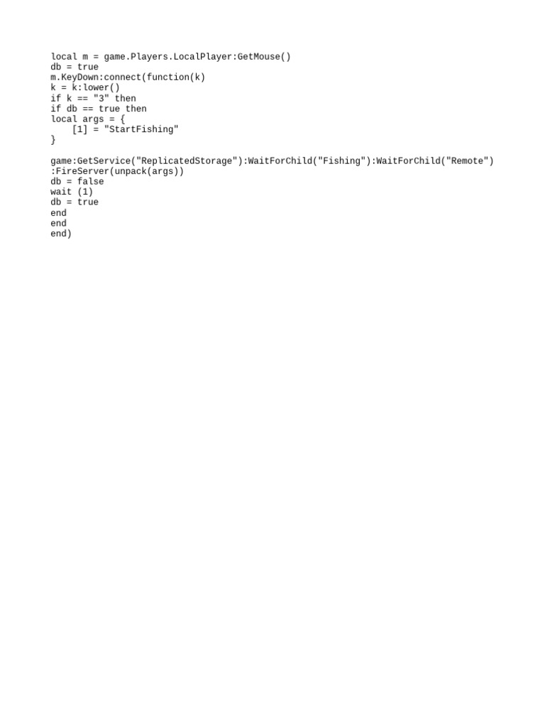 Roblox Fishing Script Activation Guide | PDF | Teaching Methods & Materials