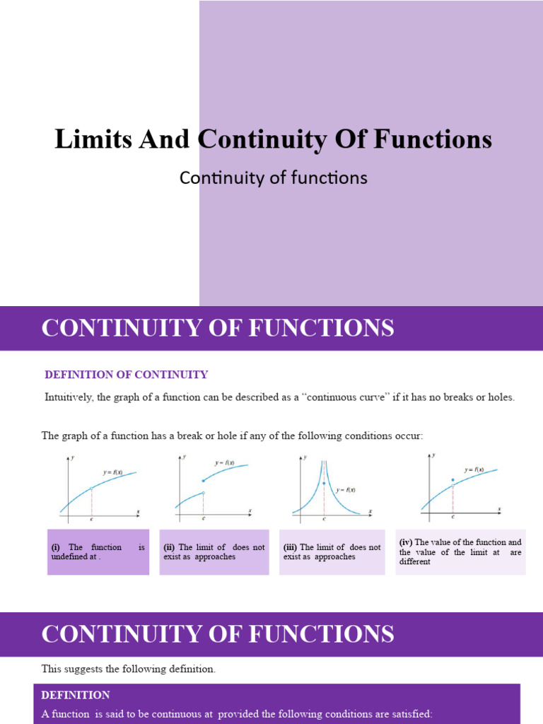Continuity of Functions | PDF | Continuous Function | Trigonometric ...