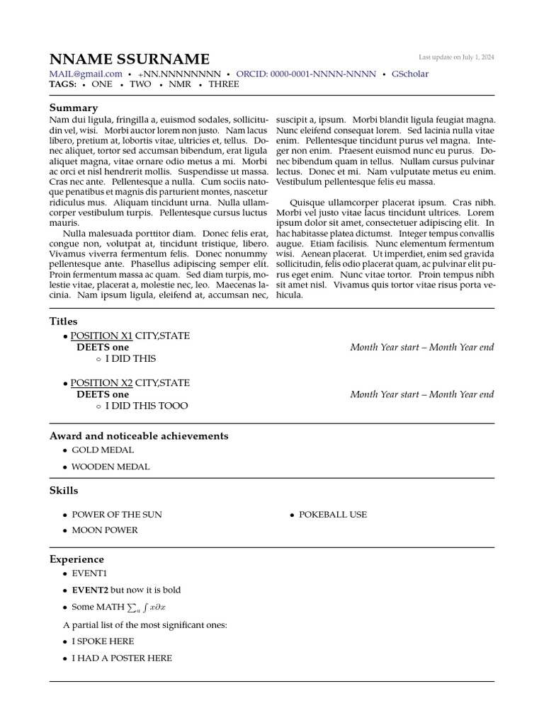 Template CV | PDF