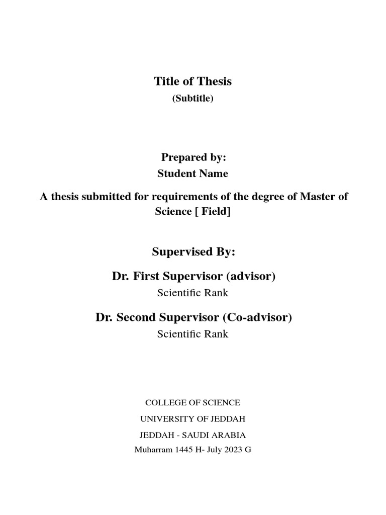 UOJ Thesis Template | PDF | Thesis | Tissue Engineering