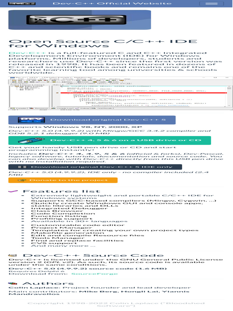 Home - Dev-C++ Official Website | PDF