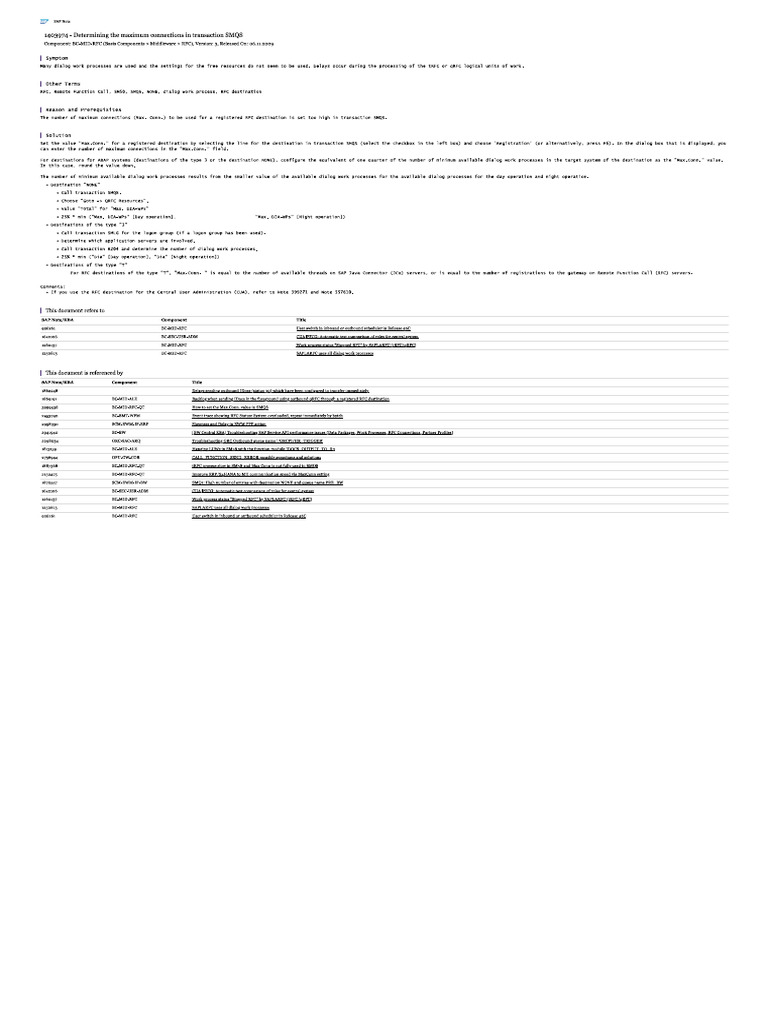 Determining the maximum connections in transaction smqs pdf