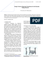 Simple Design Criteria of Injection Transformer For The Dynamic Voltage Restorer
