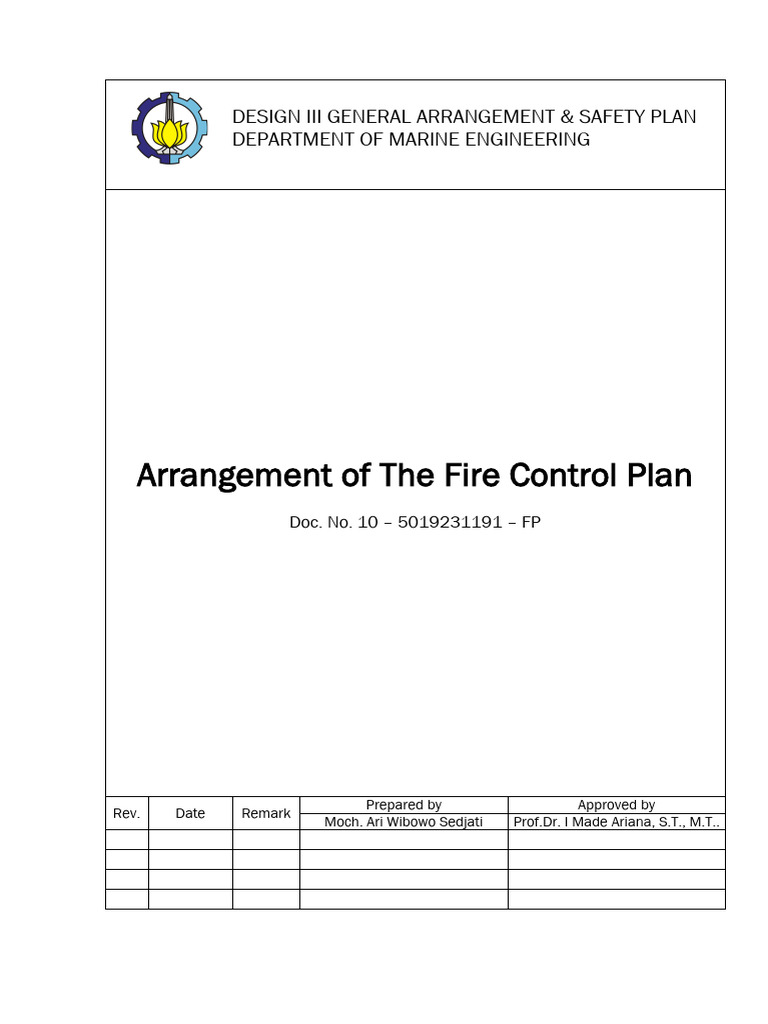 Fire Control Plan for Marine Engineering | PDF | Fires | Combustion