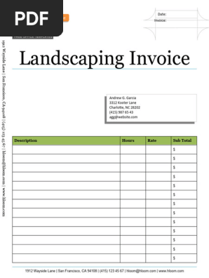 landscaping invoice 29