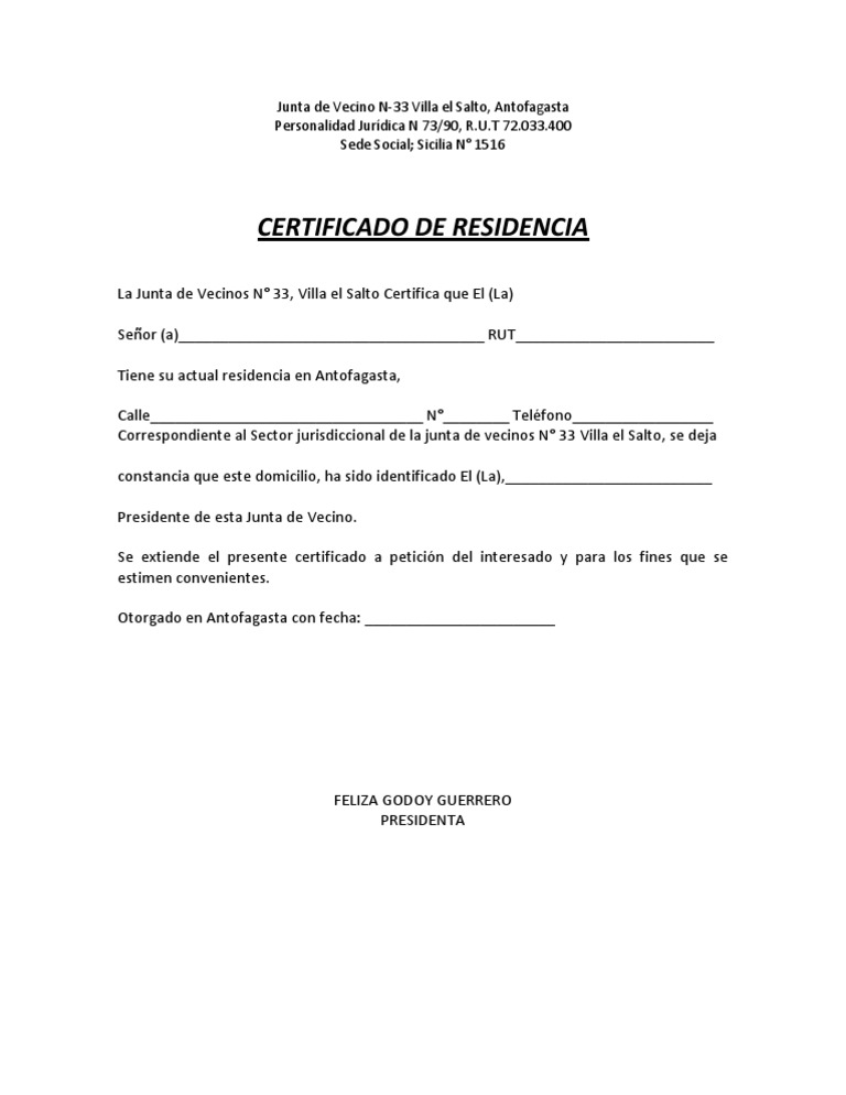 Descargar certificado de residencia