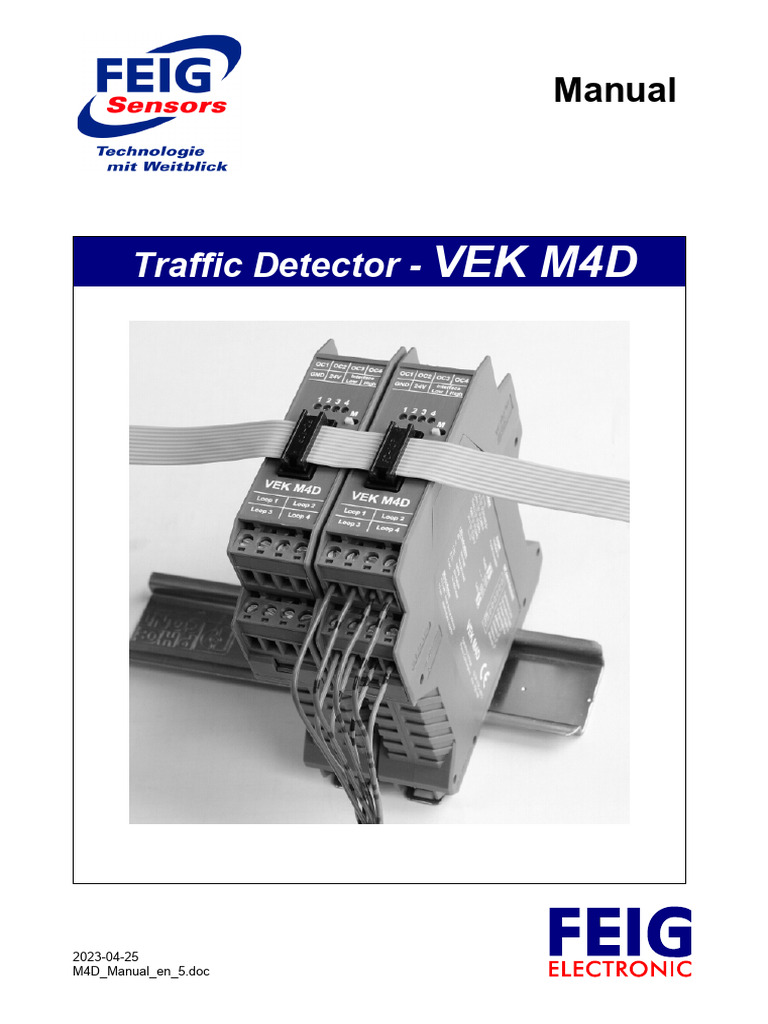 VEK M4D Traffic Detector Manual | PDF | Detector (Radio) | Electrical ...