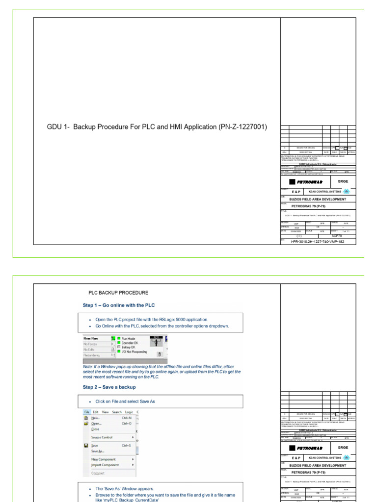 Gdu 1 backup procedure for plc and hmi application pn z 1227001 pdf
