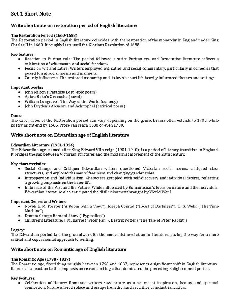 Riaz Sir's Insights on English Literature | PDF | Romanticism | English ...