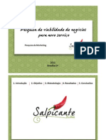 Pesquisa de MKT - Salpicante Buffet