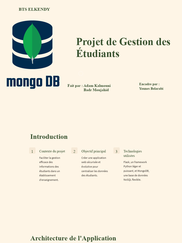 Gestion des Étudiants avec Flask et MongoDB | PDF | Application | Bases ...
