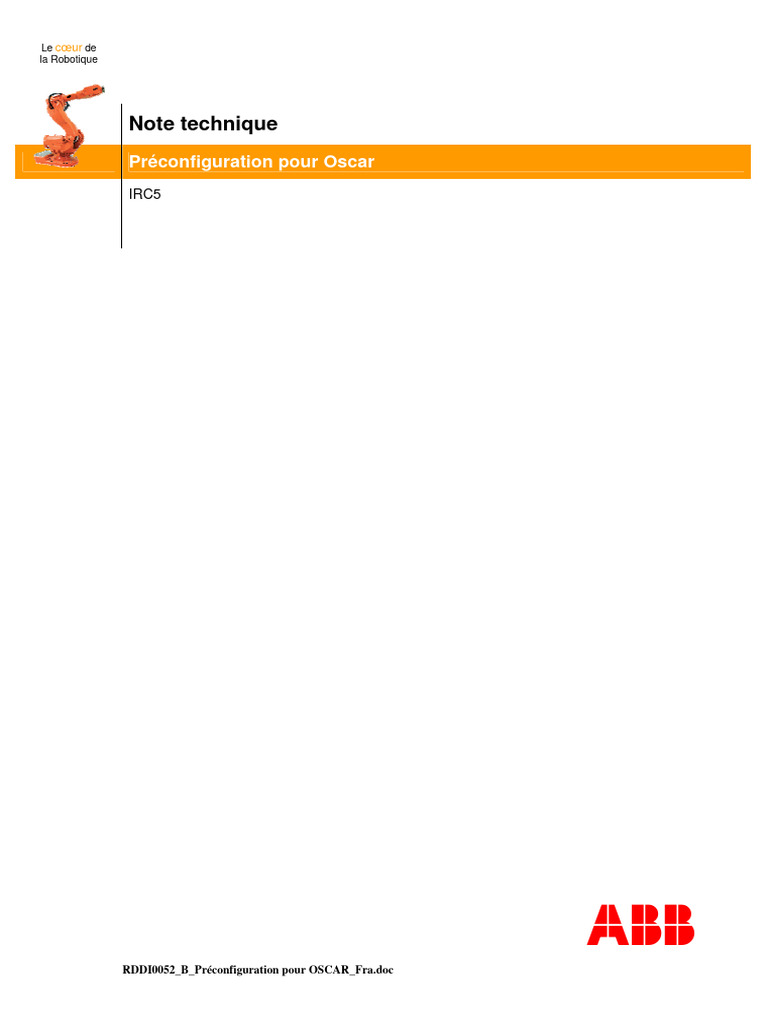 Configuration IRC5 pour Oscar Renault | PDF | Protocole de transfer de ...