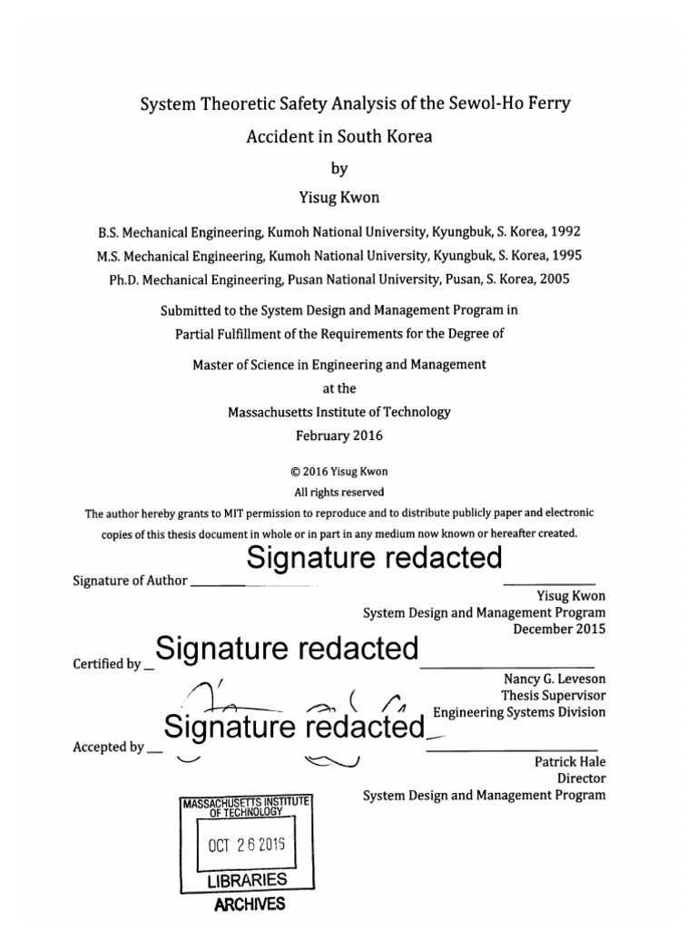 System Safety Analysis of Sewol-Ho | PDF | System | Control Theory
