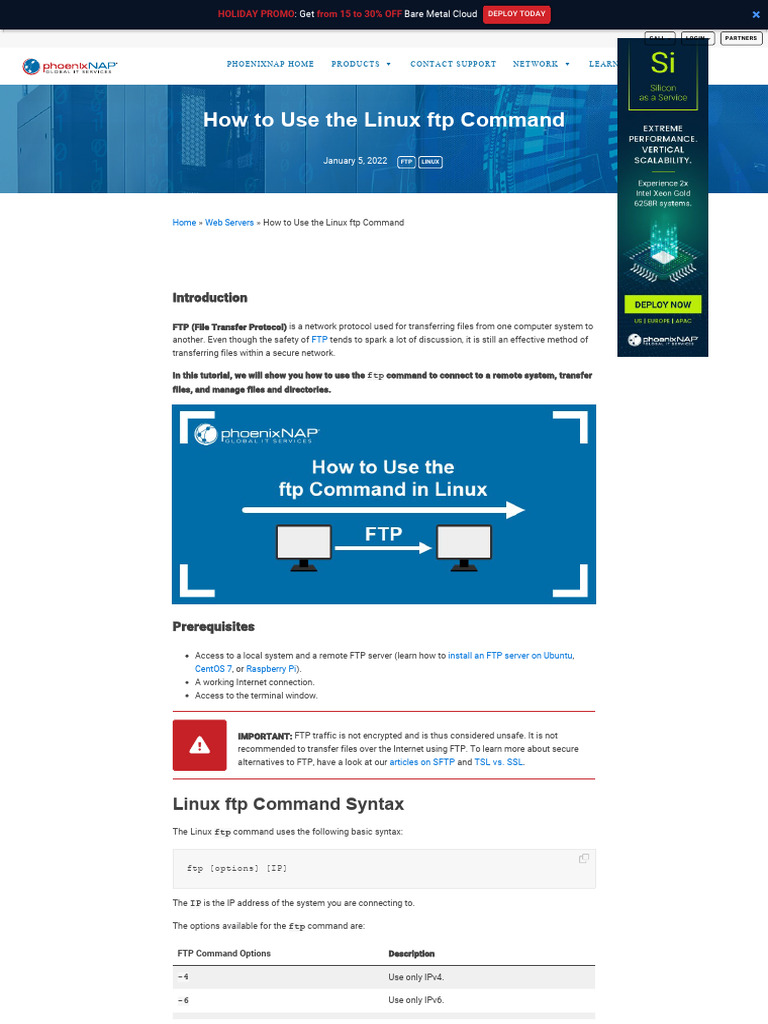 How to use the linux ftp command phoenixnap kb pdf file transfer