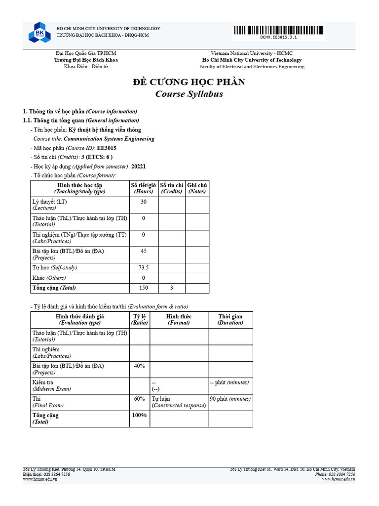 DCMH - Ee3015 - Communication Systems Engineering | PDF
