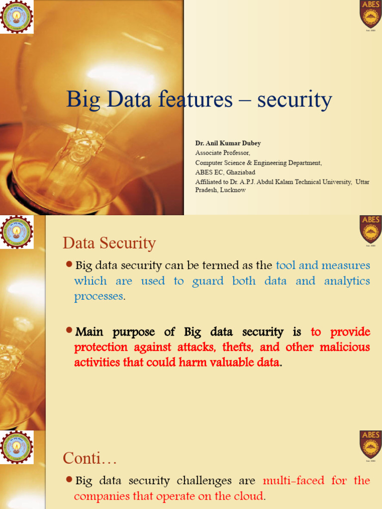 Big Data Security: Challenges & Solutions | PDF | Analytics | Security