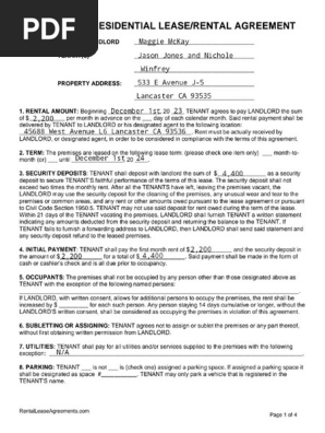 California-Standard-Residential-Lease-Agreement