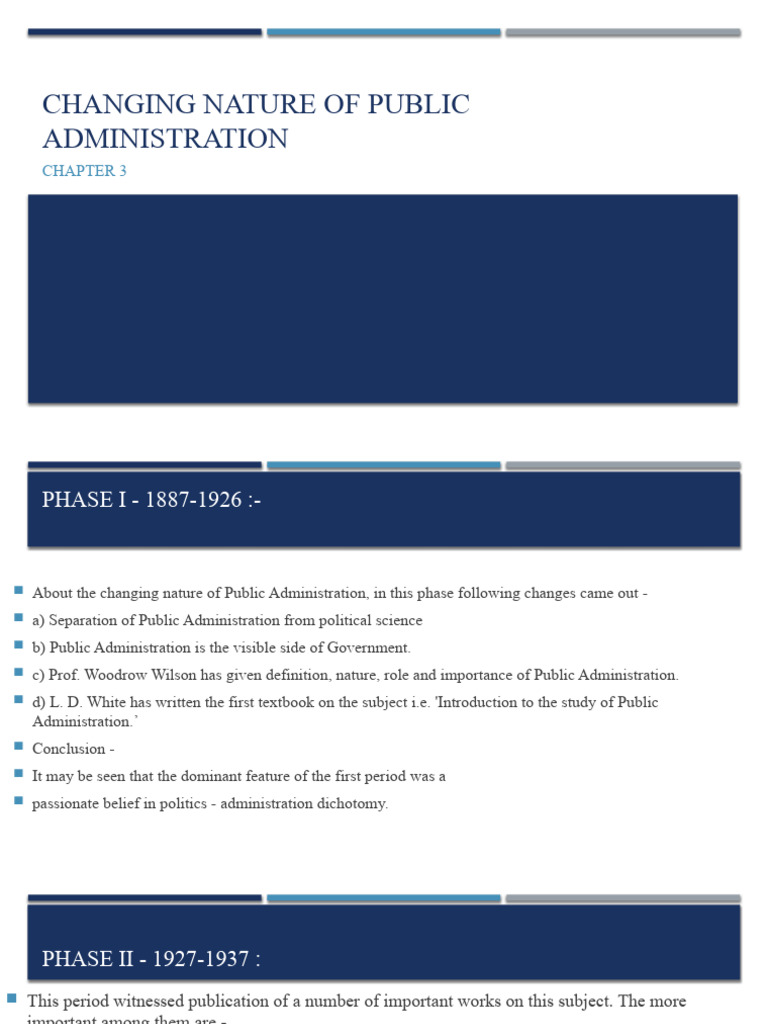 Evolution of Public Administration 1887-1971 | PDF | Liberal Arts ...