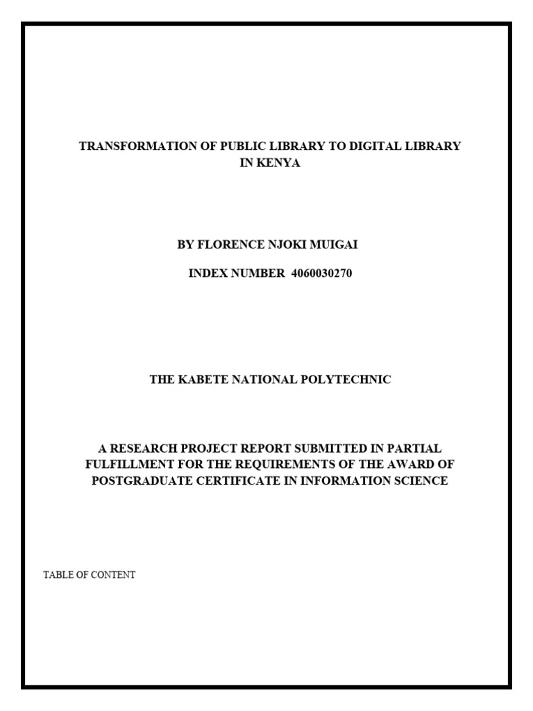 Digital Transformation Of A Public Library Final Booklet Pdf