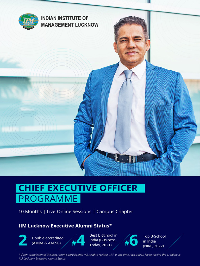 Iiml Ceo Brochure Pdf Strategic Management Innovation