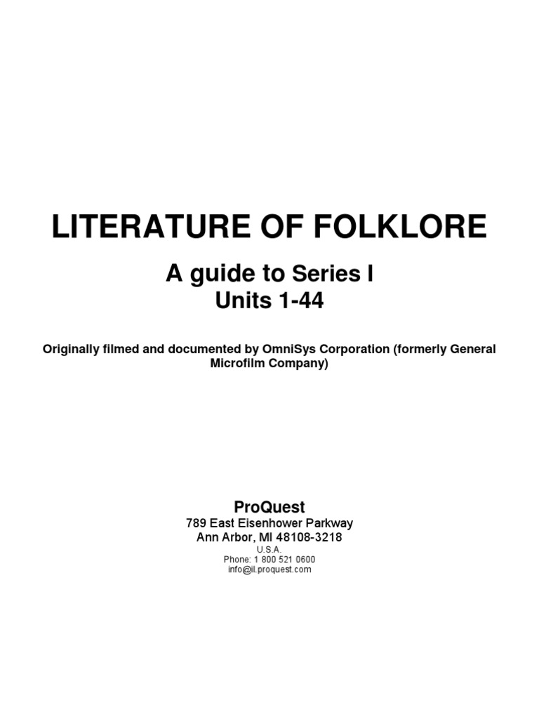 Folklore PDF Lit |