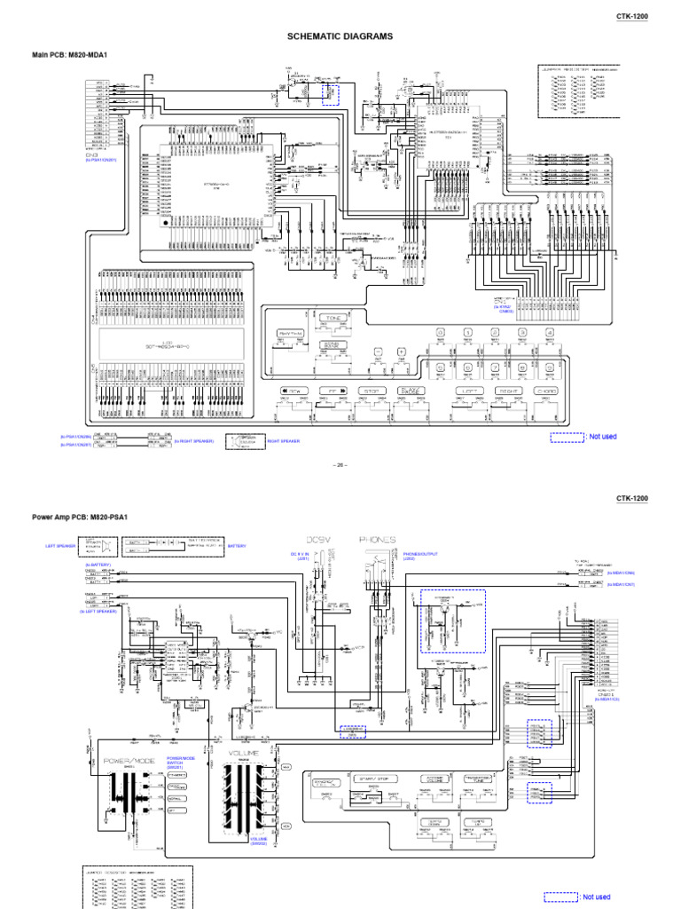 Casio CTK1200 Schematic | PDF | Electronics | Electrical Engineering image.