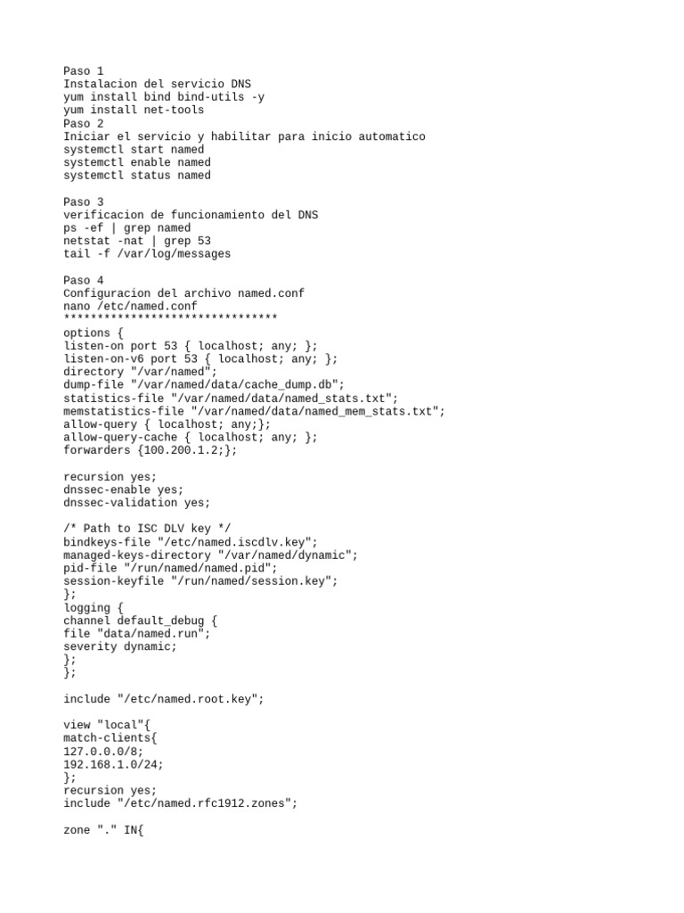 Instalar Servidor DNS en Linux | PDF | Internet Standards | Directories - Noipv6 Dns Server Config For Linux