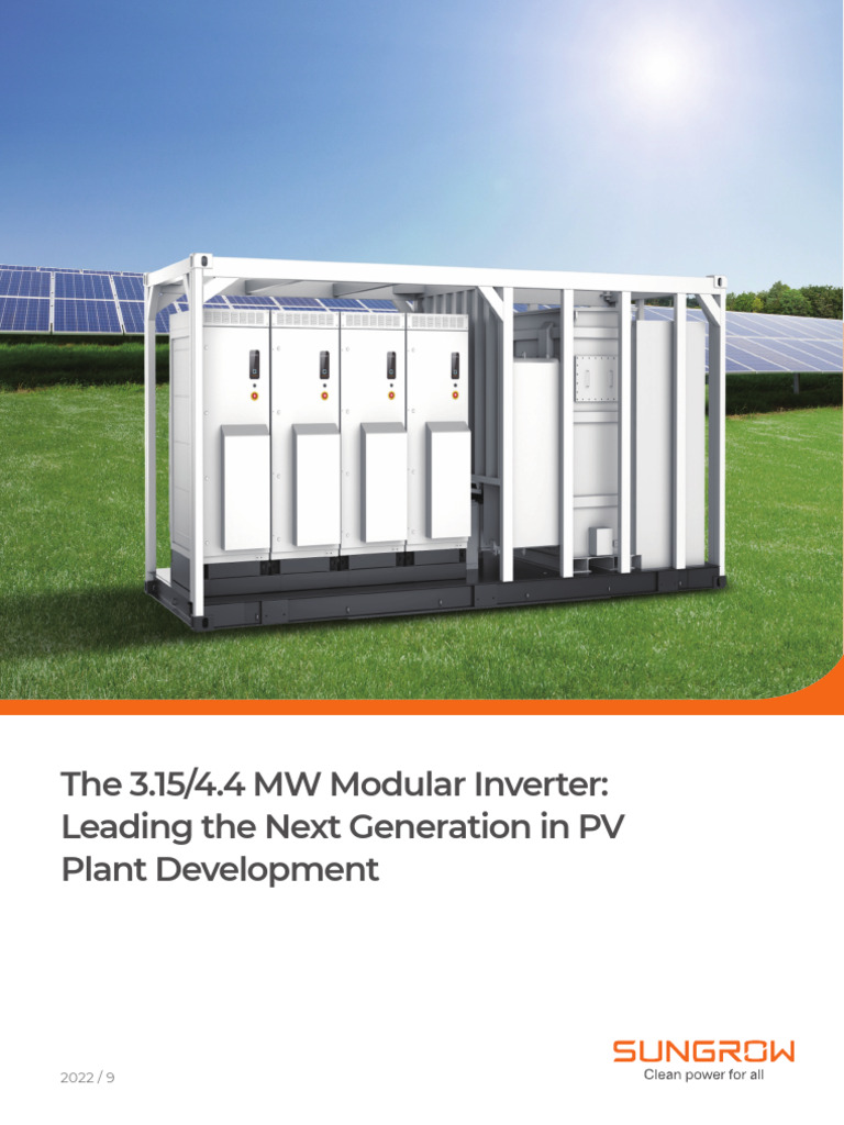 Sungrow 3.15MW 4.4MW Modular Inverter White Paper For North America ...