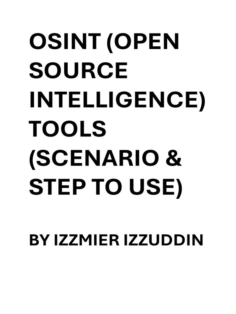 Essential OSINT Tools and Techniques Guide | PDF | Public Key ...