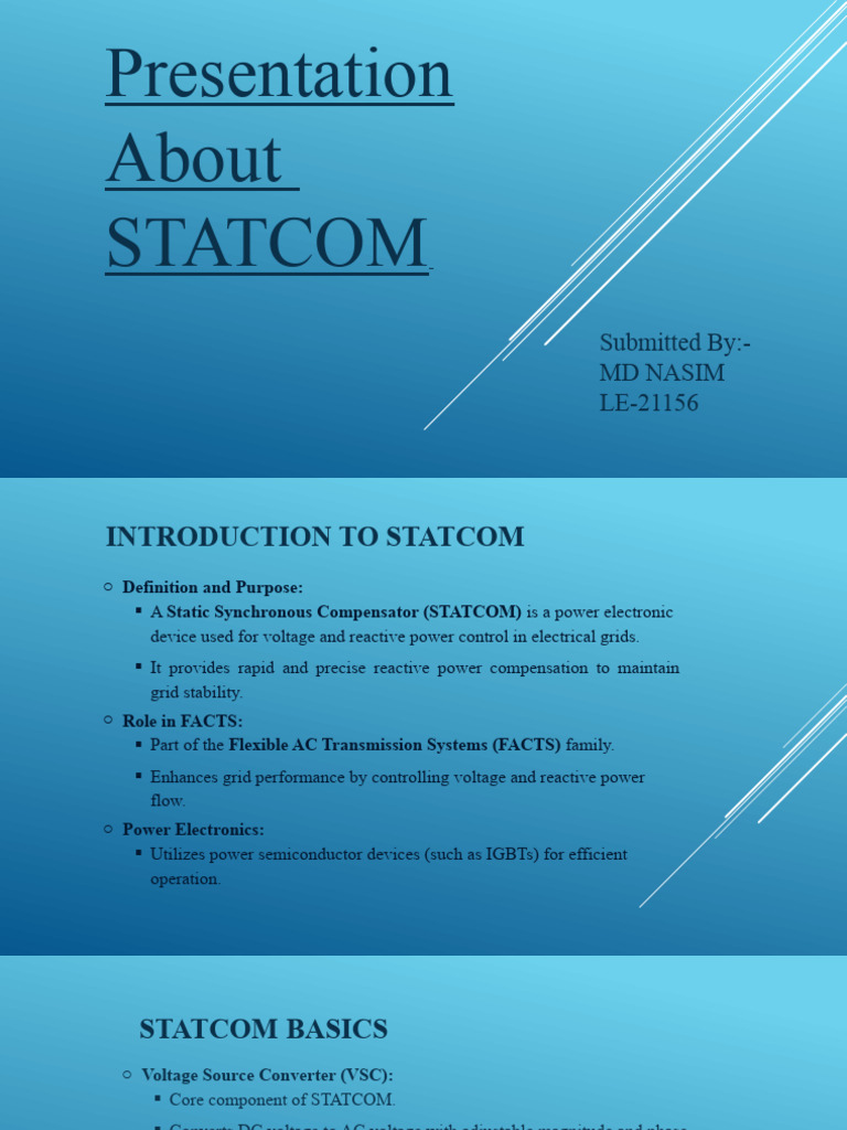 Understanding STATCOM in Power Systems | PDF | Power Engineering ...