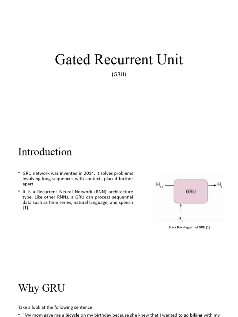 Understanding Gated Recurrent Units | PDF | Learning | Theoretical ...