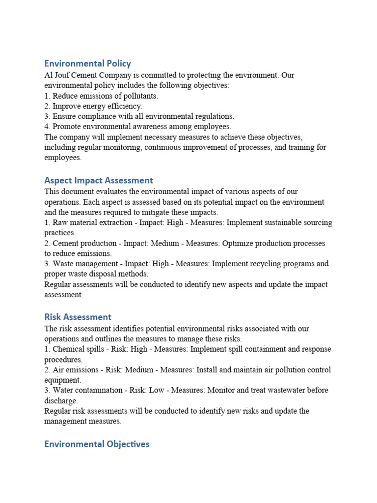 Environmental Management Documents | PDF | Audit | Waste