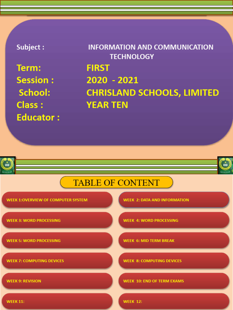 Ict Year 10 First Term | PDF | Data | Personal Computers