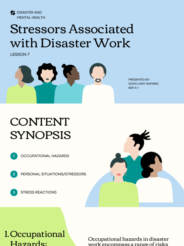 LESSON 7 Stressors Associated With Disaster Work | PDF | Psychological ...