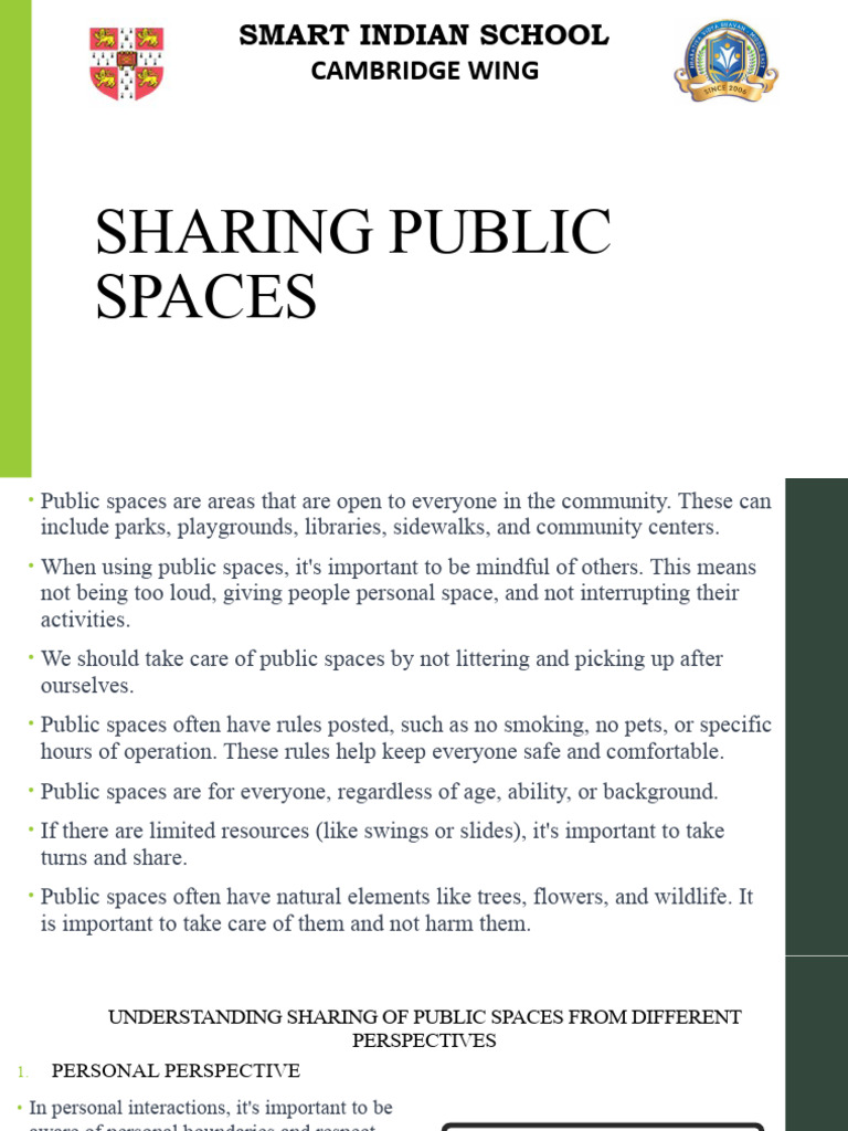 Sharing Public Spaces | PDF | Community | Environmental Social Science