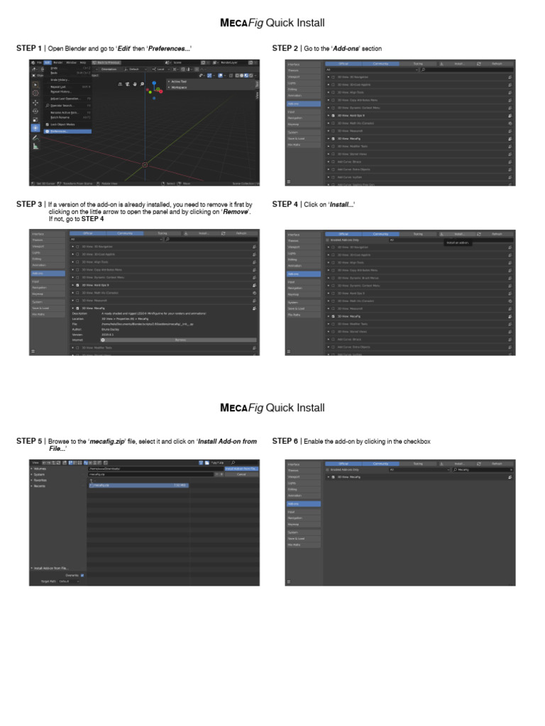 Mecafig quick install pdf